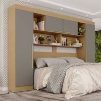 Guarda-Roupa Casal Modulado Odin Premium 4 Portas Jequitibá/Granizo - Pnr Móveis