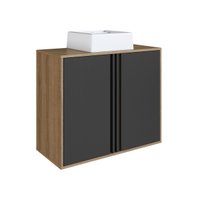 Gabinete de Banheiro 80cm Antônia com 2 Portas e Cuba Branca