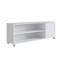 Rack com 1 Porta e Nichos para Televisor 55 polegadas B57 Branco Emovell