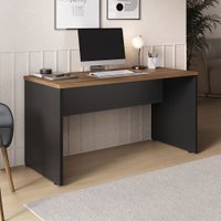 Mesa para Escritório Lineare Nogal/Preto - Artany Móveis