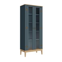 Cristaleira Colonial com 2 Portas de Vidro MB 1019 Mel Petroleo