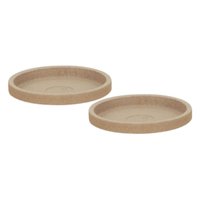 Kit 2 Pratos Pequenos para Vaso de Flor Tramontina Plástico Reciclável Granito Areia Jardim