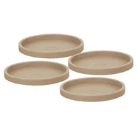 Kit 4 Pratos Médios para Vaso de Planta Granito Areia Tramontina Jardim Flor