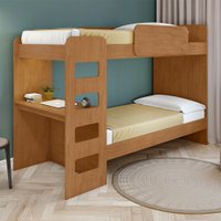 Cama Beliche Olga em MDF e MDP com Escrivaninha Lopas