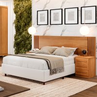 Cabeceira Val&ecirc;ncia Extensiva Com Mesa De Cabeceira Benetil M&oacute;veis