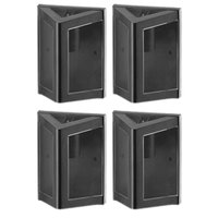 Kit 4 Luminárias Arandelas Triangulares Preto Smart Dital