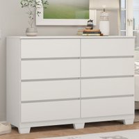 Cômoda Sintra 8 Gavetas com Pés Branco  - Demobile