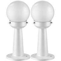 Jogo 2 Luminárias Globo 14x43cm Balizador Jardim E27 Bivolt