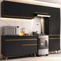 Armário Cozinha Modulada Compacta 252cm com Balcão Veneza Multimóveis MP3762