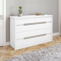C&ocirc;moda Urban 8 Gavetas em MDP e MDF Branco Lopas