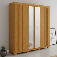 Guarda-Roupa Casal Eliza 6 Portas 6 Gavetas com Espelho 100% Mdf Cinamomo - Acp Móveis