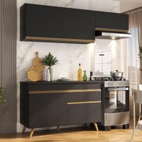 Armário Cozinha Modulada Compacta com Balcão 3 Peças Veneza Multimóveis MP3764