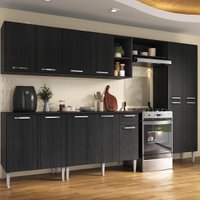 Armário Cozinha Modulada Completa 298cm Pequim Top Multimóveis MP3770