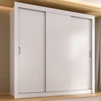 Guarda-Roupa Casal Multimóveis Barcelona 3 Portas de Correr CR35401 Branco