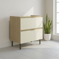 Balcão de Cozinha 80 Cm Nanda 1 Porta 1 Gaveta Nature/Arenas - Tecno Mobili
