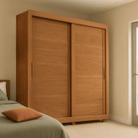 Guarda Roupas Casal 2 Portas de Correr 4 Gavetas Siena