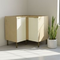 Balcão de Cozinha 90 Cm Nanda 2 Portas Nature/Arenas - Tecno Mobili