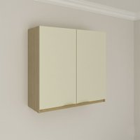 Armário Aéreo Cozinha 80 Cm Nanda 2 Portas Tm1213 Nature/Arenas - Tecno Mobili
