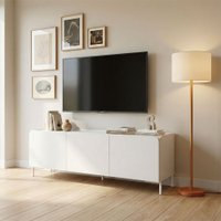 Rack para TV Até 55 Polegadas 3 Portas Branco - Brv