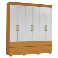 Guarda Roupa Casal Marrocos 6 Portas 187 cm Cinamomo Off White ARMoveis