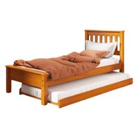 Cama De Solteiro Madeira Maciça Com Cama Auxiliar 706X715LA Mell Acetinado Marjori