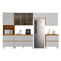 Armário De Cozinha Completa 11 Portas 6 Gavetas Lais Madeirado/Fendi