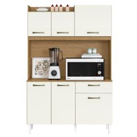 Kit Cozinha Compacta 6 Portas Berlim 120 cm Atacama Off White ARMoveis
