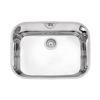 Cuba de Embutir Lavínia 48 BL em Aço Inox Alto Brilho Tramontina  48 x 34 x 18 cm com Válvula