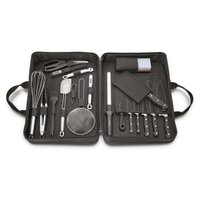 Kit para Chefs Tramontina em Aço Inox Cabo de Policarbonato e Fibra de Vidro com Maleta 20 Peças 24099027