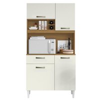 Kit Cozinha Compacta 4 Portas Malva Roma 91 cm Atacama Off White ARMoveis