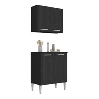 Kit Armário de Cozinha Aéreo com Balcão 70cm 4 Portas Pequim Multimóveis MP2380
