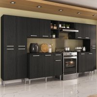 Armário Cozinha Modulada Completa 329,5cm Pequim Top Multimóveis MP3754