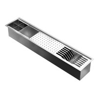 Canal Organizador de Cozinha Docol 90cm em Aço Inox com 4 Acessórios