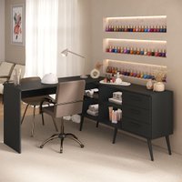 Mesa de Manicure Profissional em L com 3 Gavetas Jady Multimóveis MP6041