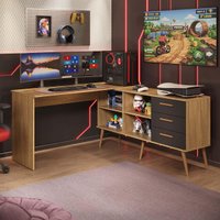 Escrivaninha Gamer em L para Computador 3 Gavetas Nexus Multimóveis MP4781