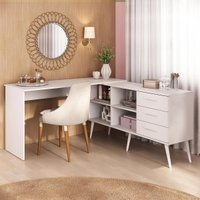 Penteadeira Escrivaninha de Canto com 3 Gavetas Jady Multimóveis MP4782