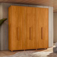 Guarda-Roupas Veronese 6 Portas de Giro com 4 Gavetas e 8 Prateleiras - Pallazio Cor:Cinamomo