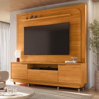 Home Theater Nilo 8 Rodízios 2 Portas de Giro e 1 Gaveta Telescópica Acabamento Chanfrado e Cantos Arredondados - Pallaz