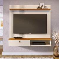 Painel Bancada Suspensa Iris Porta Basculante - Pallazio Cor:Cinamomo e Off White