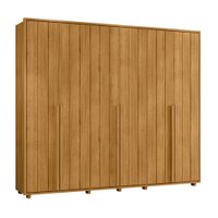 Guarda-Roupas Volpi 6 Portas de Giro com 6 Gavetas e 6 Prateleiras Cumaru - Pallazio
