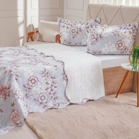 Kit Cobre Leito King Ultra Lisse New 100% Poliéster 250x270cm Sinfony