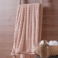 Manta King Brushed New Microfibra Flannel 100% Poliéster 230x260 Rosa Areia