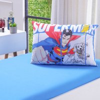 Jogo de Cama Solteiro 2 Pçs Superman Malha 100% Algodão Bene Casa Azul