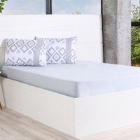Jogo de Cama King Malha 3 Pçs Bella Cama New 100% Algodão190x200x40cm Cinza Triumph