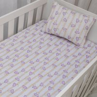 Jogo de Berço 2 Pçs 100% Algodão 70x130x12cm Portallar Ursinhos