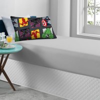 Jogo de Cama Solteiro Vingadores Malha 70% Algodão 30% Poliéster Portallar Avangers Black Marvel