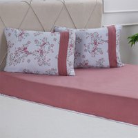 Jogo de Cama Casal Malha 3 Pçs Bella Cama New 100% Algodão 138x188cm Fauna