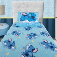 Jogo de Cama Solteiro 2 Pçs Stitch Disney 70% Algodão 30% Poliéster Stitch Dream