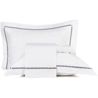 Jogo de Cama Queen 4 Pçs Bordados em Cetim 300 Fios 100% Algodão Altenburg Cercle Preto
