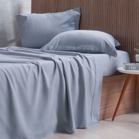 Jogo de Cama Queen 4 Pçs 1000 Fios 55% Algodão 45% Poliéster Tessi Cinza